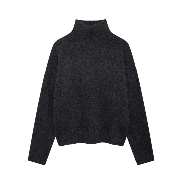 Élise | Pull col montant en maille douce