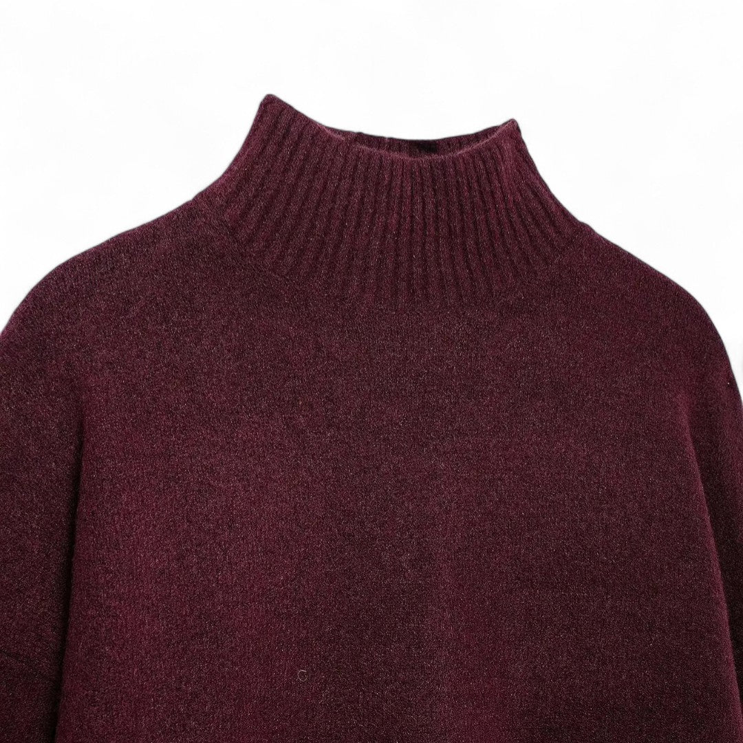 Élise | Pull col montant en maille douce