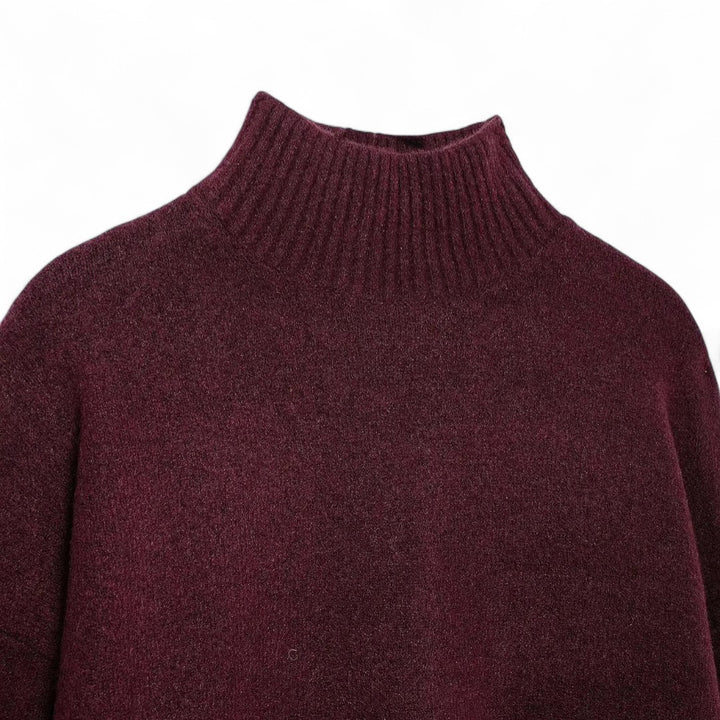 Élise | Pull col montant en maille douce
