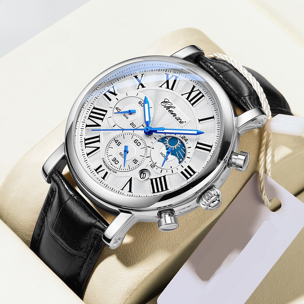 van Baerle® – Montre à Quartz en Cuir Luxueux