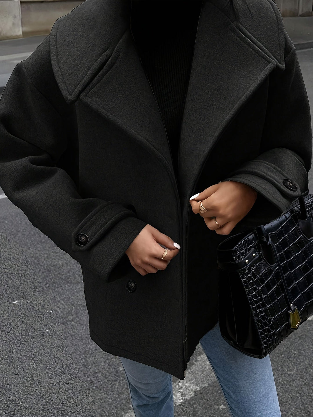 Emily™ | Stylish Double-Breasted Jacket with Button Details