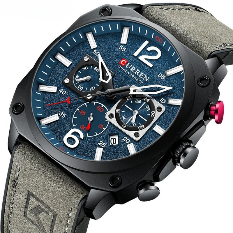 van Baerle® – Montre en Cuir Quartz pour Affaires Excellente