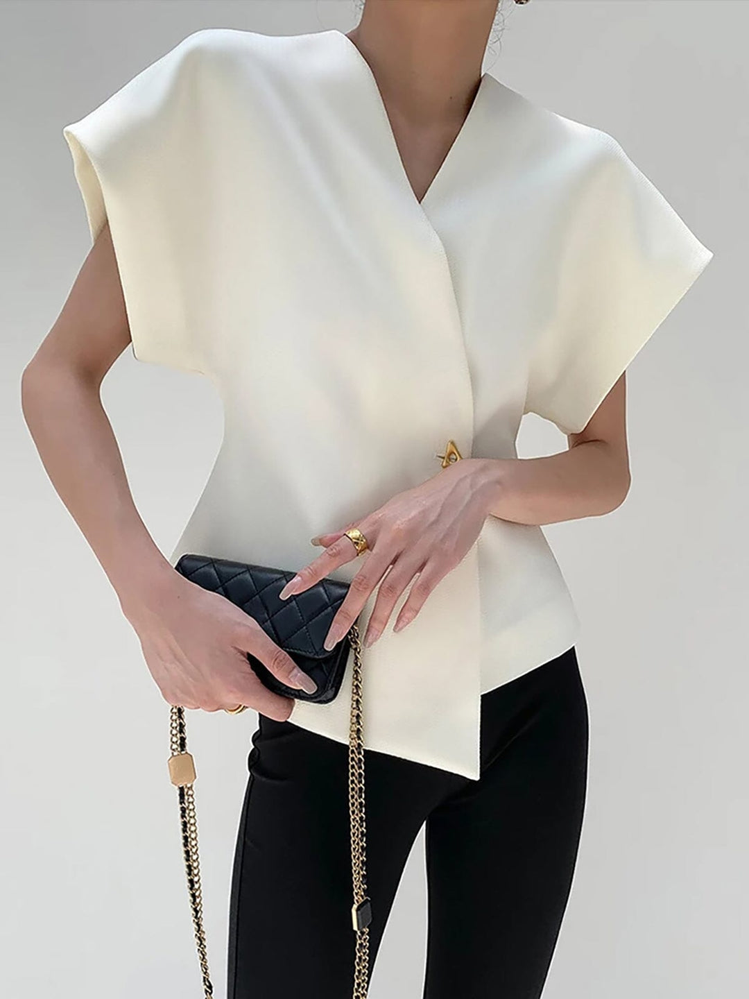 Reina V-Neck Asymmetric Top