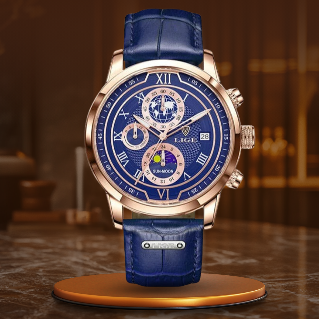 van Baerle® – Montre Chronographe en Cuir de Qualité Supérieure