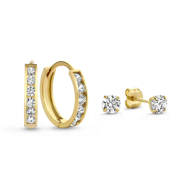 Parure de boucles d'oreilles en pierre Dara Brillane