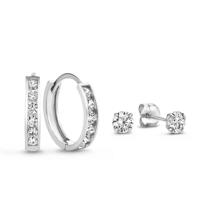 Parure de boucles d'oreilles en pierre Dara Brillane