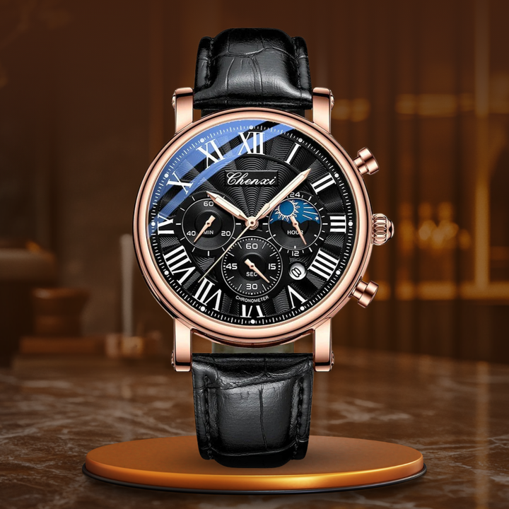 van Baerle® – Montre à Quartz en Cuir Luxueux
