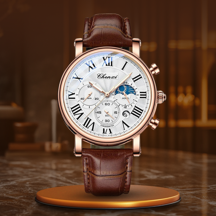 van Baerle® – Montre à Quartz en Cuir Luxueux