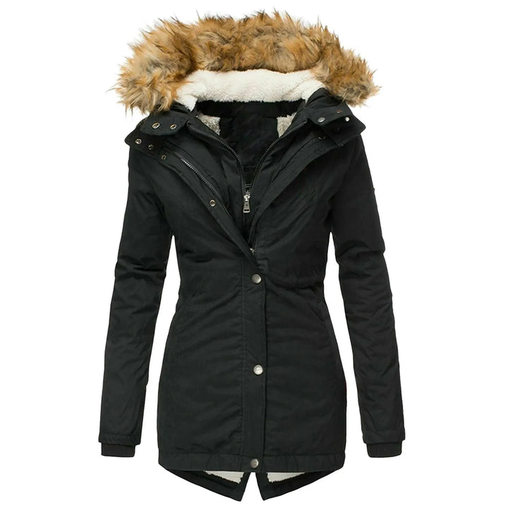 Manon | Parka doublée à capuche fausse fourrure