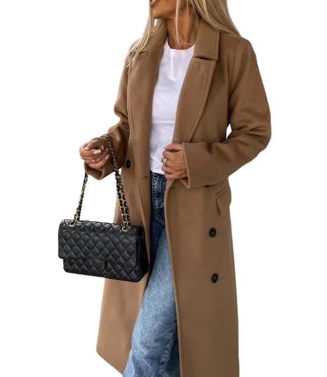 Kim™ | Elegant Double-Breasted Wool Coat