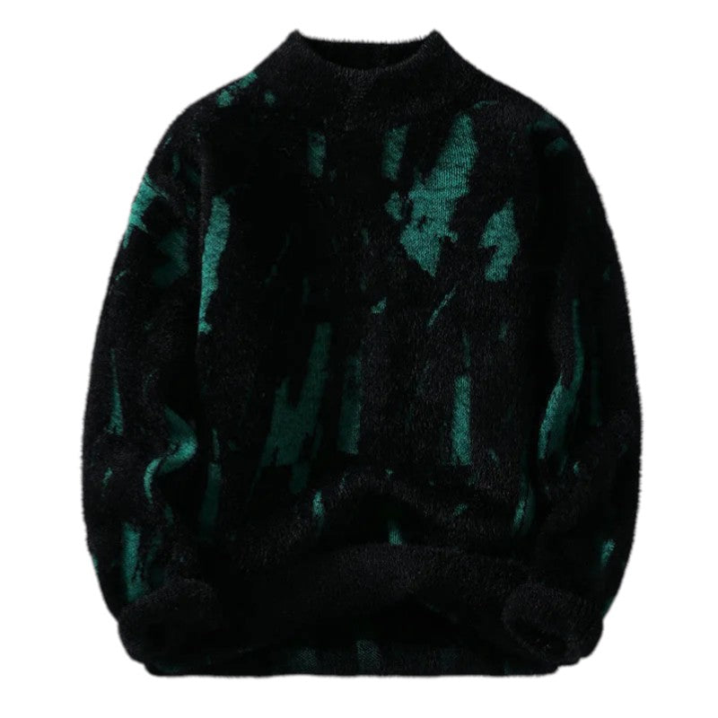 Noah | Pull en Maille Douce avec Motif Abstrait et Texture Pelucheuse