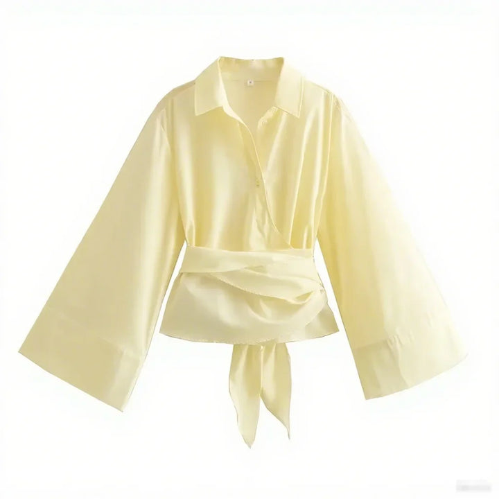Chloe | Blouse élégante portefeuille avec manches étoffées
