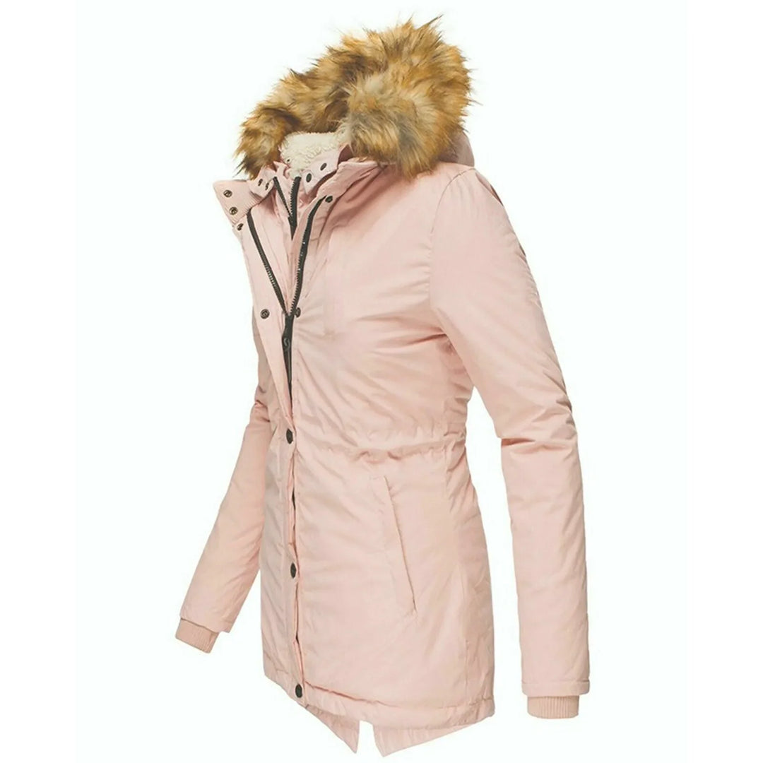 Manon | Parka doublée à capuche fausse fourrure