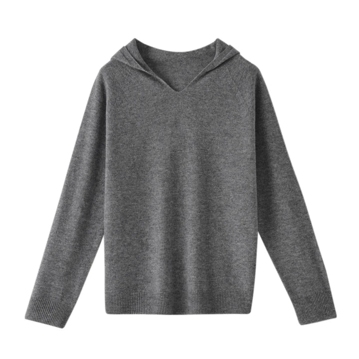 Ariane | Pull à capuche col V en maille douce