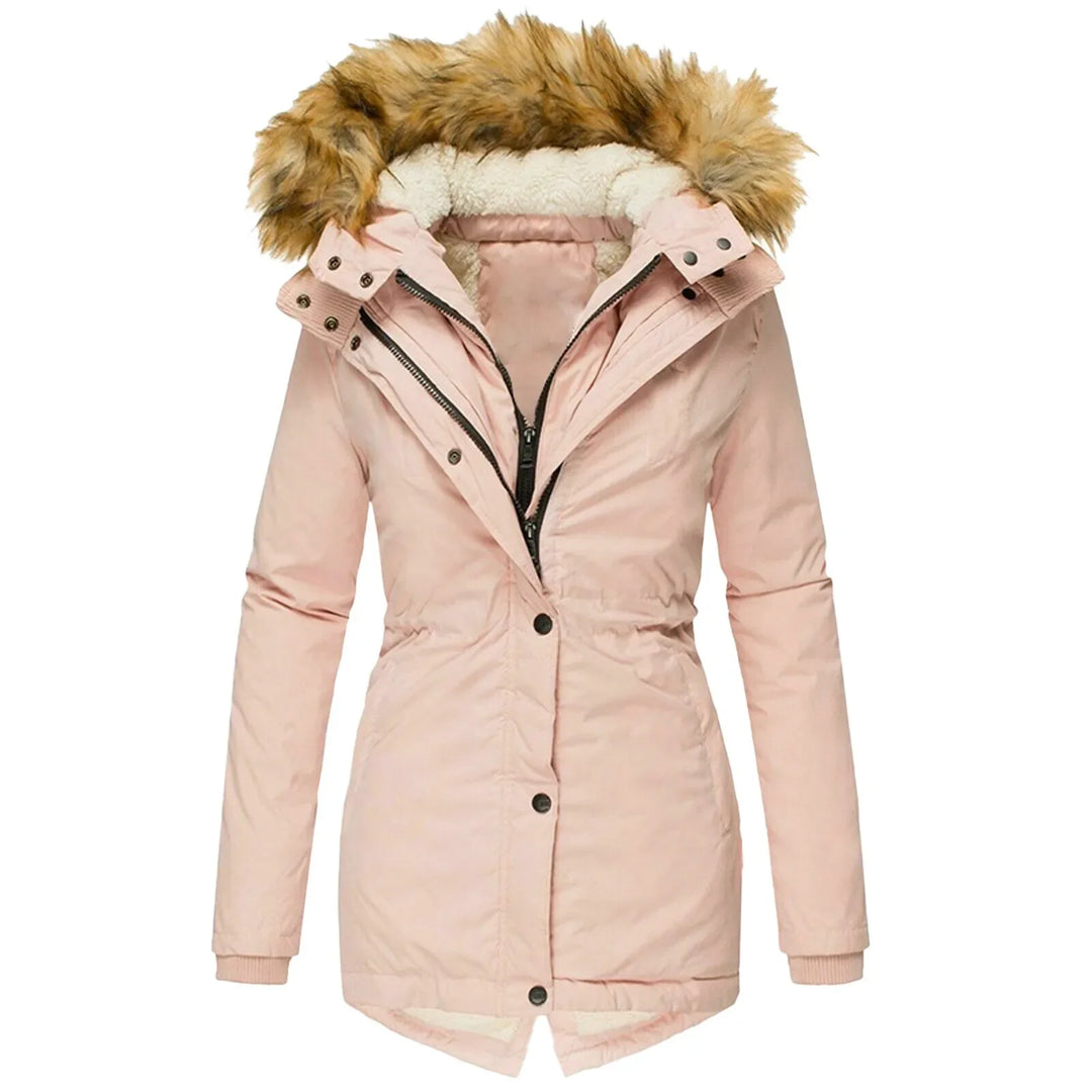 Manon | Parka doublée à capuche fausse fourrure