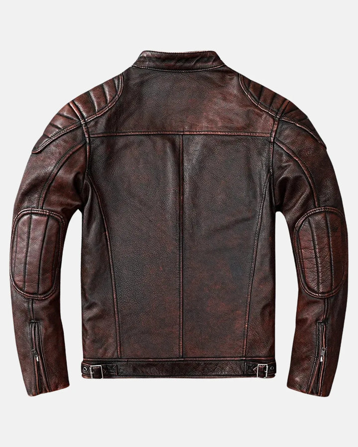 Liam | Structured Leather Jacket with Vintage Patina
