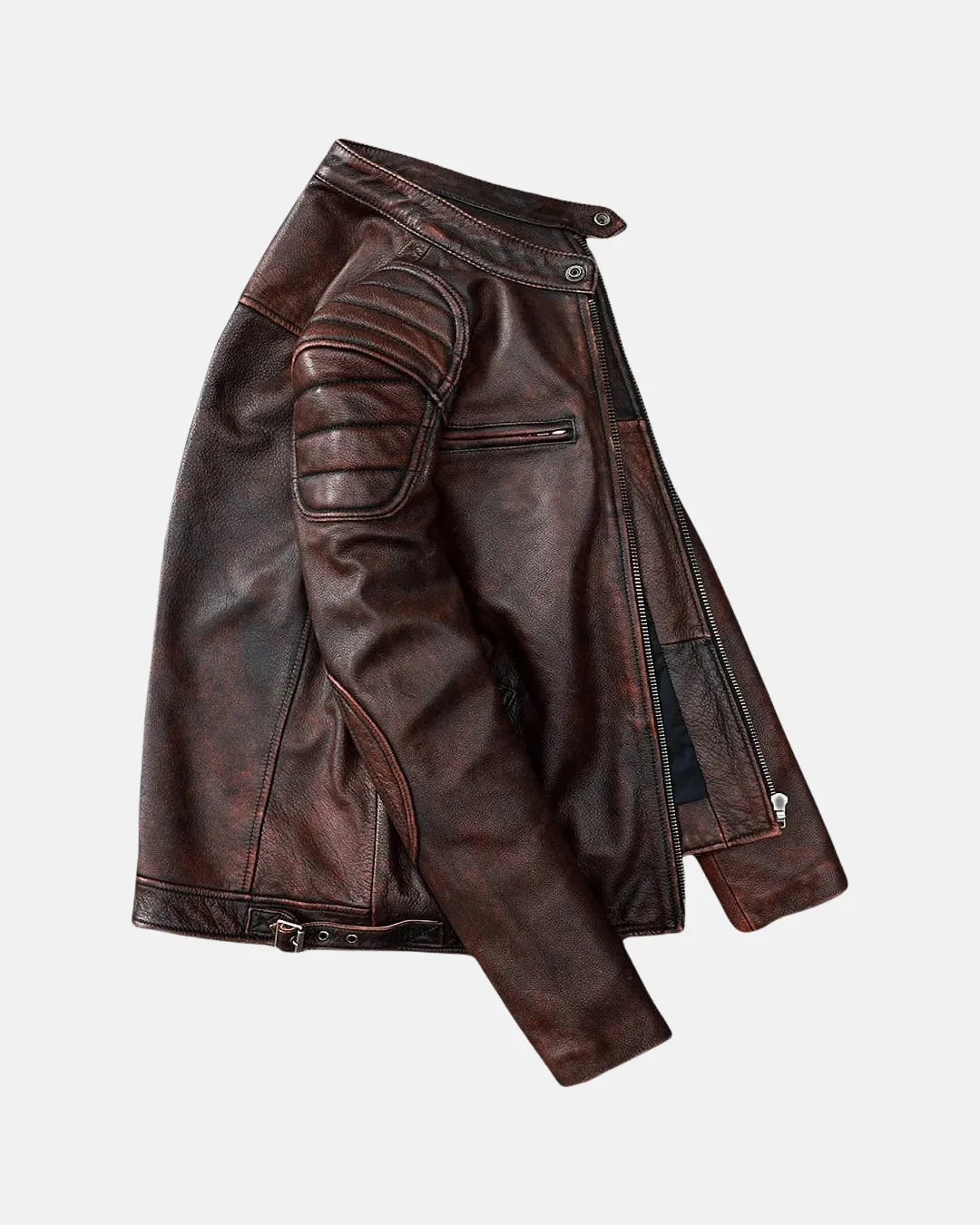 Liam | Structured Leather Jacket with Vintage Patina