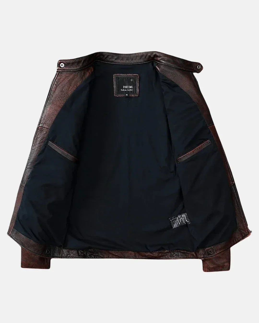 Liam | Structured Leather Jacket with Vintage Patina