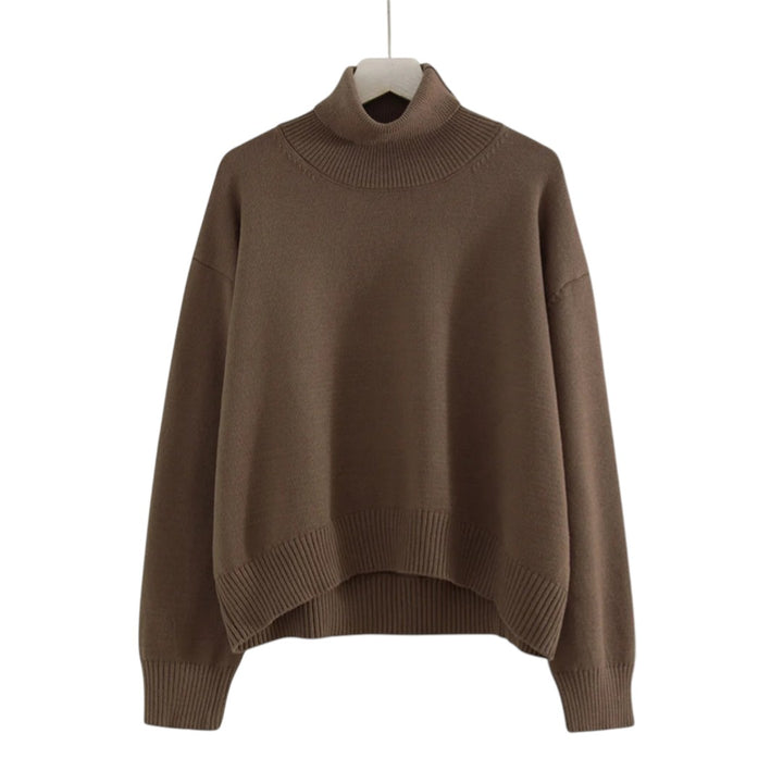 Amandine | Pull col roulé ample en maille douce