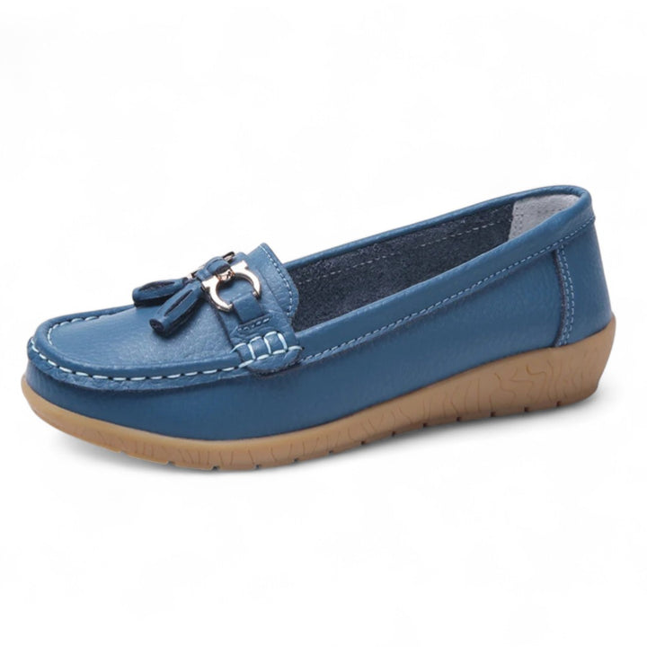 Sandrine | Mocassin en cuir souple à glands