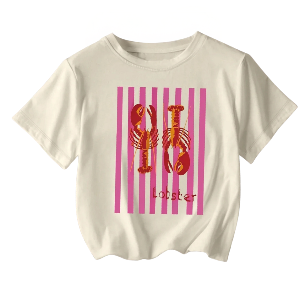 Mila | T-shirt graphique avec motif de homard audacieux