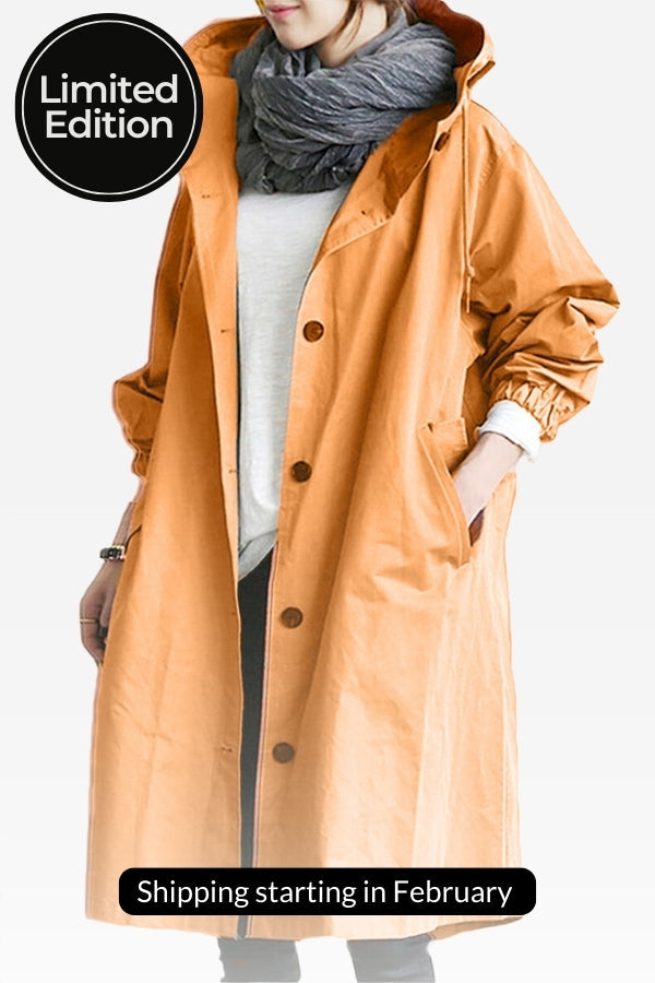 Rachel™ Water-Resistant Oversized Hooded Windbreaker